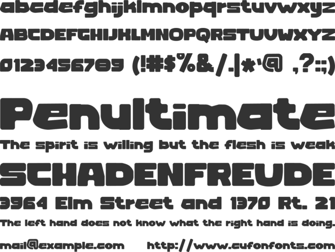 DELUSI font preview