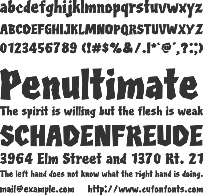 Roar Fang font preview