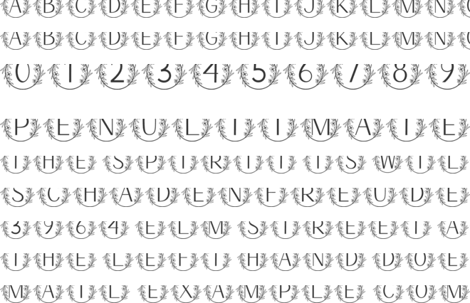 Valentine Flower Monogram font preview