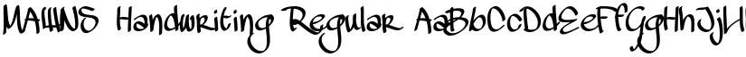 MAWNS Handwriting Regular font