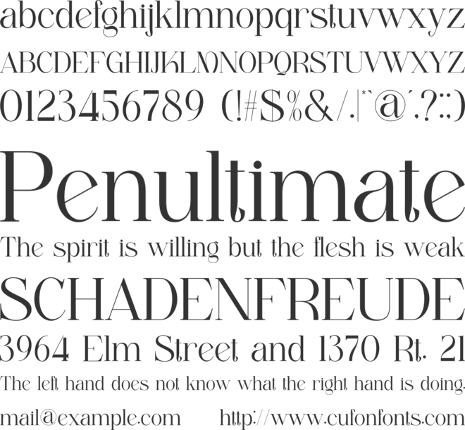 Morinna font preview