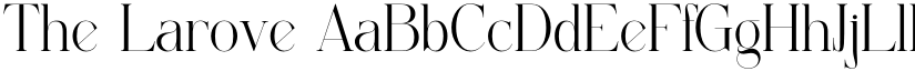 The Larove font
