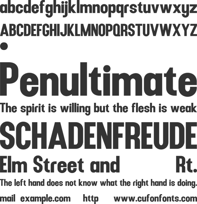 HOSTERO font preview