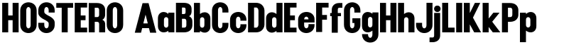 HOSTERO font