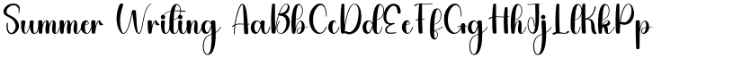 Summer Writing font download
