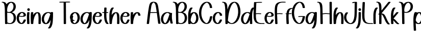 Being Together font download