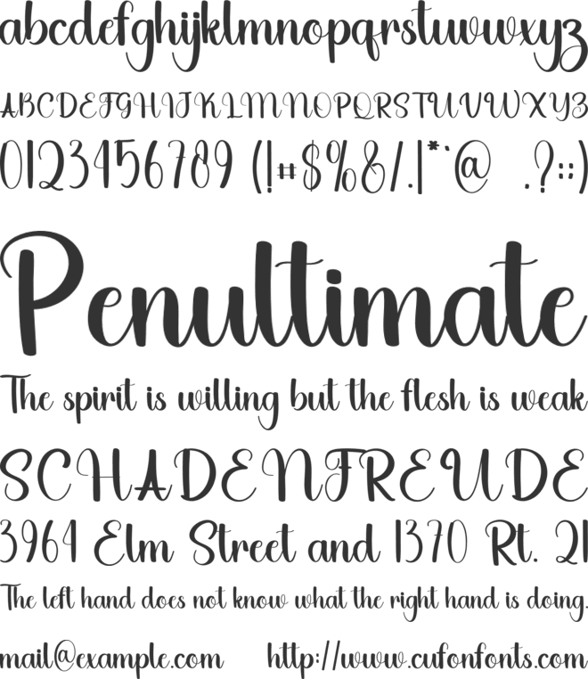 Camping House font preview