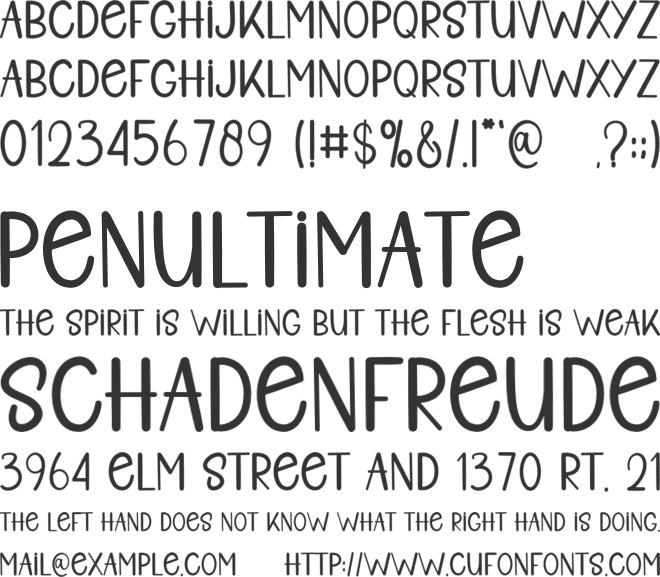 Tumbler Sticker font preview