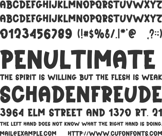 Happy Varcity font preview