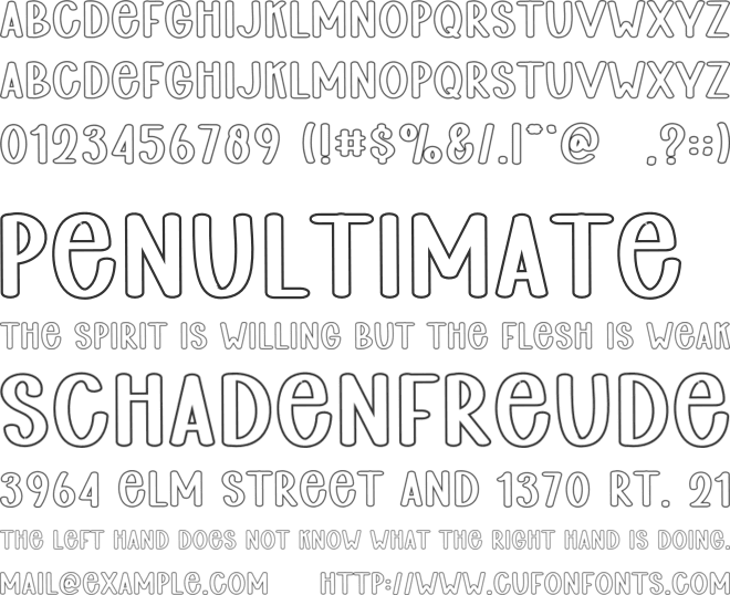 Homemade Modern font preview