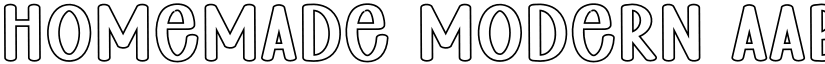 Homemade Modern font