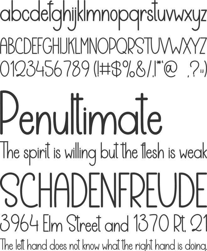 Handwriting Creative font preview