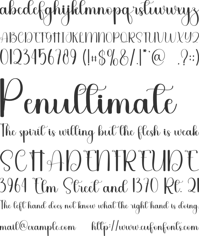 Awesome Handcraf font preview
