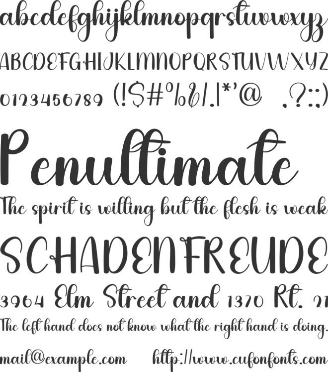 Tropical Garden font preview