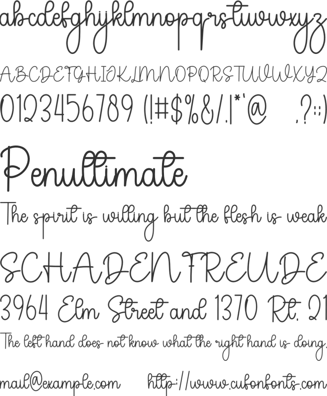 Creative Brain font preview