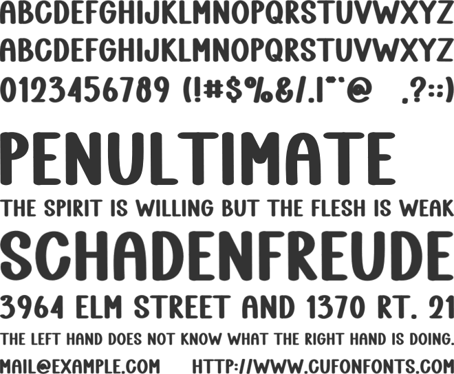 Mister Pudding font preview