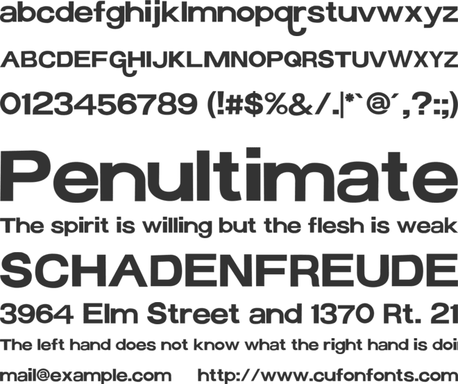 Funvetica font preview