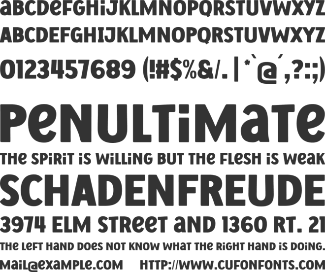 Without Delay font preview
