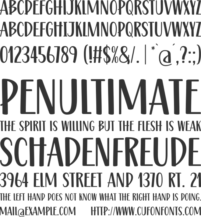 Embrace Happiness Sans font preview