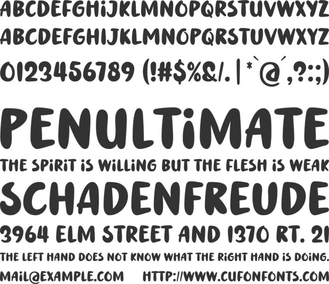 Silvane font preview
