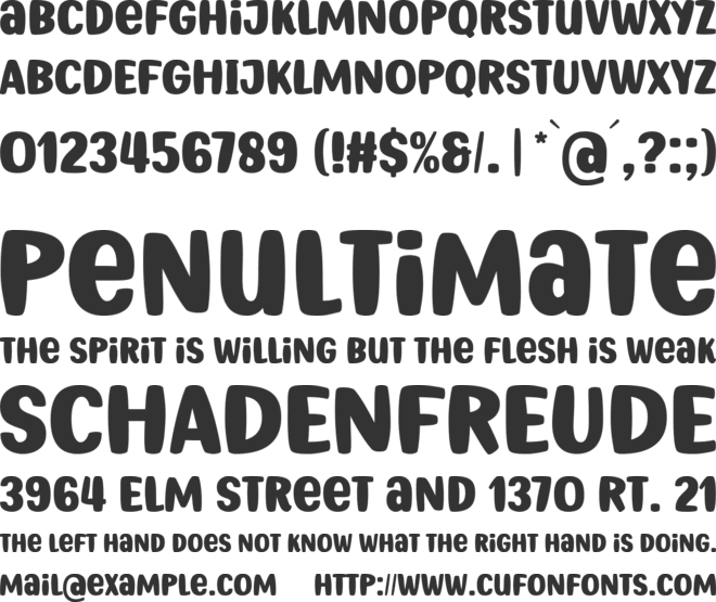 Megina font preview