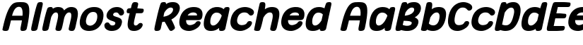 Almost Reached font