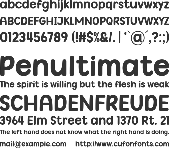 Almost Reached font preview
