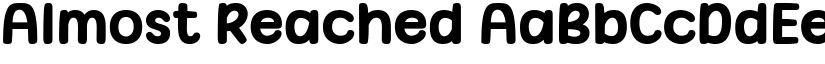 Almost Reached font