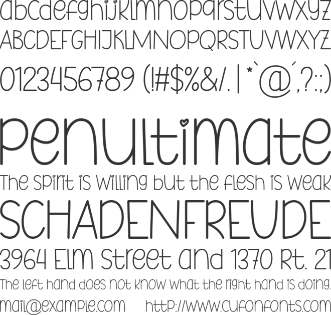 Miracle Nighty font preview
