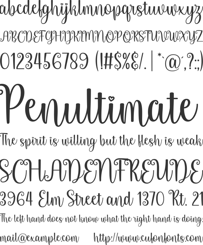 Christmas Memory font preview