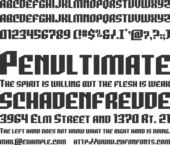 Viper Command font preview