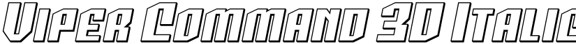 Viper Command 3D Italic font