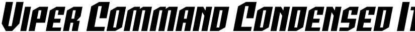 Viper Command Condensed Italic font