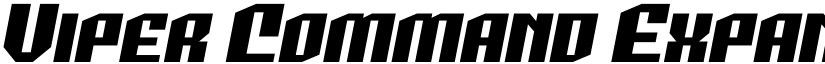 Viper Command Expanded Italic font