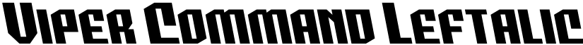 Viper Command Leftalic font