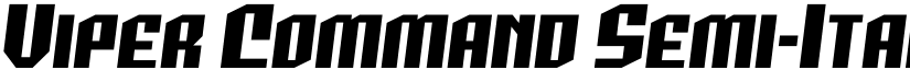 Viper Command Semi-Italic font