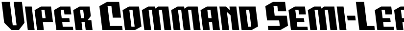 Viper Command Semi-Leftalic font