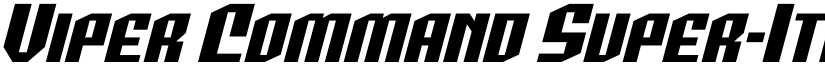 Viper Command Super-Italic font