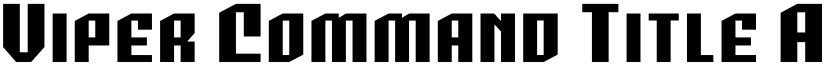 Viper Command Title font