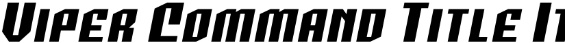 Viper Command Title Italic font