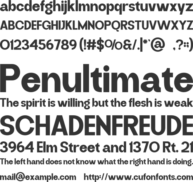 Mailna font preview