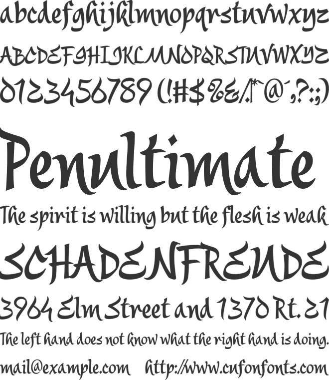 Saltza font preview