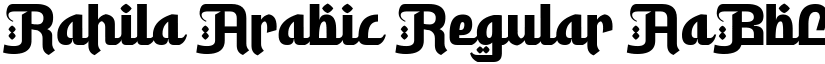 Rahila Arabic Regular font