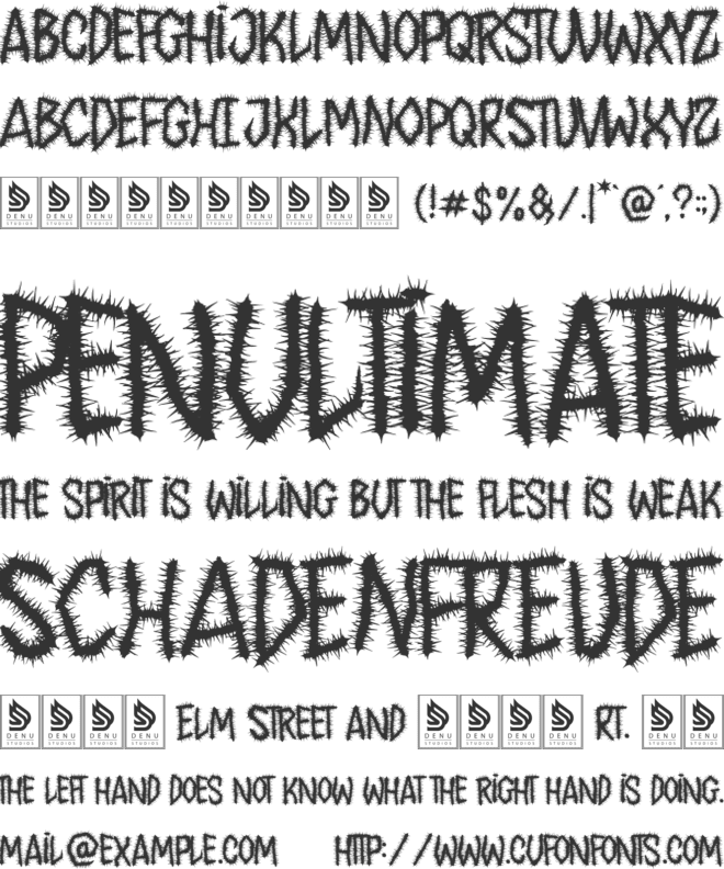 Void Briar font preview