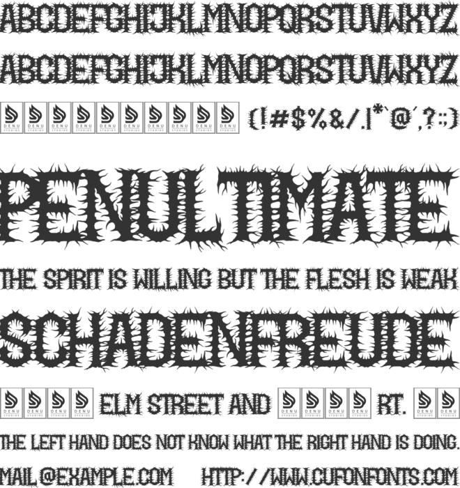 Rotspire font preview