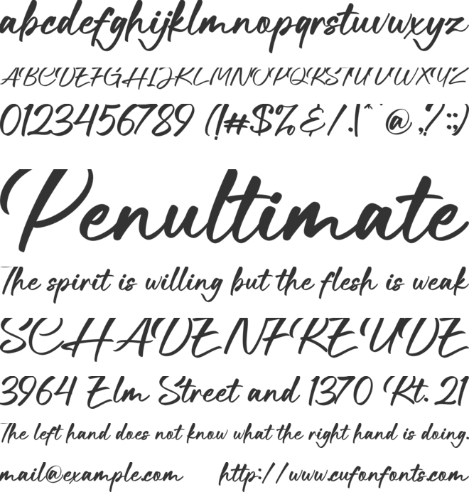 Nelagone Marker font preview