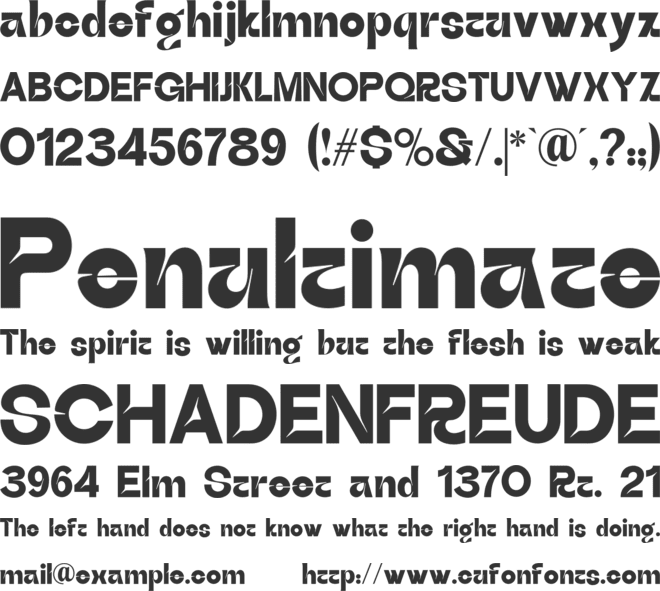 Gramelo font preview