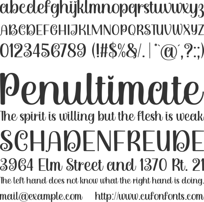 Melinda Valentine font preview