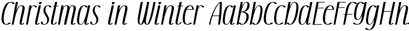 Christmas in Winter font