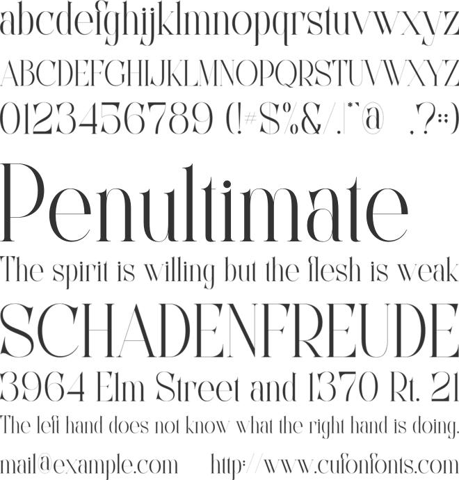 Casho font preview